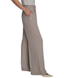 Donna Karan Wide Leg Pinstripe Suit Trousers Cobblestone Brown / Cream 8