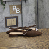 A New Day Twiggy Multi Buckle Mini Heel Flats 94303755 Brown 6M