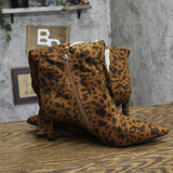 A New Day Mid-Calf Cone Heel Boots with Memory Foam Leopard Brown Multi 7M
