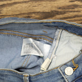 Gloria Vanderbilt Slim Boot Cut High Rise Crop Jeans Banaba Blue Hem Stones 8