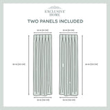 Exclusive Home Woven  Blackout Button Curtain Panel Pair Vanilla Off white 52x84