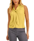 Kasper Women's Sleeveless Tie-Neck Top 10828396