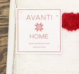 Avanti Home Joy Holiday Christmas Plush Bath Rug Red / White 20x30