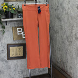 Reebok Womens High-Rise Mini-Flare Pants 100205600 Brick Red Orange XL