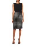Kasper Sheath Dress with Tweed Skirt 10916487 Black Multi 20W