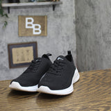 S Sport by Skechers Memory Foam Pull On Knit Low Top Sneaker Shoes Black 6M