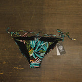 Vince Camuto Womens Printed String Bikini Bottom V39790 Multi Black L