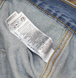 Levi's Womens Denim Cropped Button Up Vest Jean Trucker Compare Notes Blue M