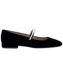 On 34th Womens Sarrya Pearl Mary-Jane Flats 10019682600 Black Velvet 5.5M