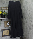 Motherhood Maternity Long Sleeve Scoop Neck Maternity Maxi Dress Core Black S