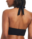 Bar III Womens Crochet Longline Halter Bikini Swim Top MBGC25122 Black M