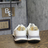 Vintage Havana Womens Judith Lace Up Low Top Sneakers JUDITH White / Gold 11M