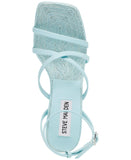 Steve Madden Women's Blessing Strappy Heels Sandals Shoes Light Blue 10M
