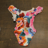 La Blanca Rhythm Off-The-Shoulder Ruffle-Trim One-Piece Swimsuit Multi Pink 6