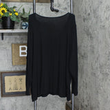 Ava & Viv Women's Plus Size Long Sleeve V-Neck T-Shirt 00559387 Black 4X