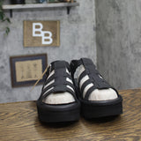 Bearpaw High Seas Strappy Platform Buckle Open Toe Sandals 1009136657 Black 10M