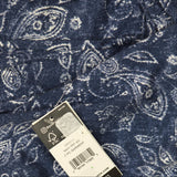 Lauren Ralph Lauren Paisley Strappy Cami Shorts Pajama Set Navy Print Blue L