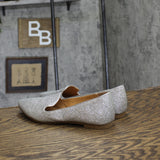 Rampage Womens Glitter Shiny Flats SMOKER-03L Silver Gray 8