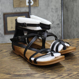 Style & Co Womens Criss Cross Straps Chelsea Gladiator Flat Sandals Black 6.5M