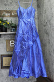 Teeze Me Juniore Lace-Up Metallic Gown HF481917 Blue 7/8