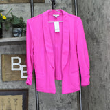 Bar III Womens Petite 3/4-Sleeve Shawl-Collar Blazer Jacket Pinkadelic Pink PXL