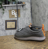 Dluxe By Dearfoams Mens Corey All Day Slide Slippers Gray / Orange S (7-8)