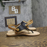 Aerosoles Womens Flat Slingback Thong Sandal Black Combo 10M