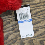 Jou Jou Juniors Womens Faux-Fur Jacket 167c86617231f3 Red XL