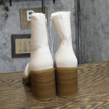 Universal Thread Jenna Platform Boots with Memory Foam Insole Off White 6M