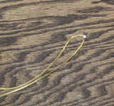 Express Chain Diamond Stud Spring Ring Clasp Necklace Gold Yellow 18''