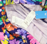 Cupshe Womens Ditsy & Petals Back O-Ring One-Piece Swimsuit Black Multi L