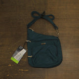 Travelon Essentials North/South Crossbody Bag Peacock Teal Blue One Size