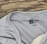 Modern Soul Womens Soothing Jersey Tee with System Bra Heather Mist Gray L