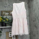 Aqua Womens Stripe Poplin Front Tie Mini Dress S2098D-2BL Rose Pink / White M