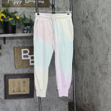 Gap Womens 2-Piece Fleece Lounge Set Pants Top Pink Tie Dye Multi XS