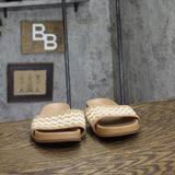 Universal Thread Womens Chloe Raffia Footbed Slide Sandals 93708738 Tan Brown 9M