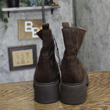 Wild Fable Womens Honor Boots Combat Platform Faux Suede 94568509 Dark Brown 9M
