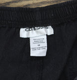 Cathy Daniels Elastic Waist Capris with Buttoned Hem and Pockets Black 1X