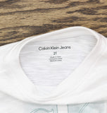 Calvin Klein Jeans Toddler Graphic T-Shirt Tee CKSII69D-999 White 2T