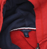 Tommy Hilfiger Boys Full Zip Fleece Sweatshirt Logo Red XL (20)