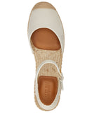 Lauren Ralph Lauren Ankle Strap Flats Sandals Soft White / Natural Brown 7.5B
