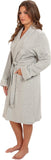 Lauren Ralph Lauren Plus Size Essentials Quilted Collar and Cuff Robe Gray 3X