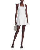Aqua Womens A-Line Halter Mini Dress DI7180BL White M