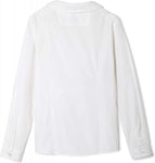 French Toast Girls Long Sleeve Woven Shirt Peter Pan Collar White 18 1/2 Plus