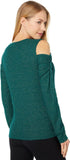 Tommy Hilfiger Long Sleeve Could Shoulder Top J2IH6834 Forest Green / Gold M