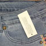 DG2 Womens Side Embroidered Studded Boot-Cut Jean 718649 Midtone Blue 14