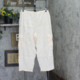 Sanctuary Womens Barrel-Leg Cover-Up Cargo Pants SACC24849 White Sand Pink L