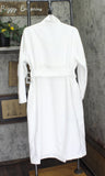 Auden Womens Terry Bath Robe Belted 90499895 White XS/S