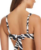 Bleu Rod Beattie V Wire Over The Shoulder Swim Bikini Top Black / White 36D