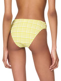 Kate Spade Plaid High Cut Bikini Bottom S9D533 Nappa Cabbage Green Muti XS